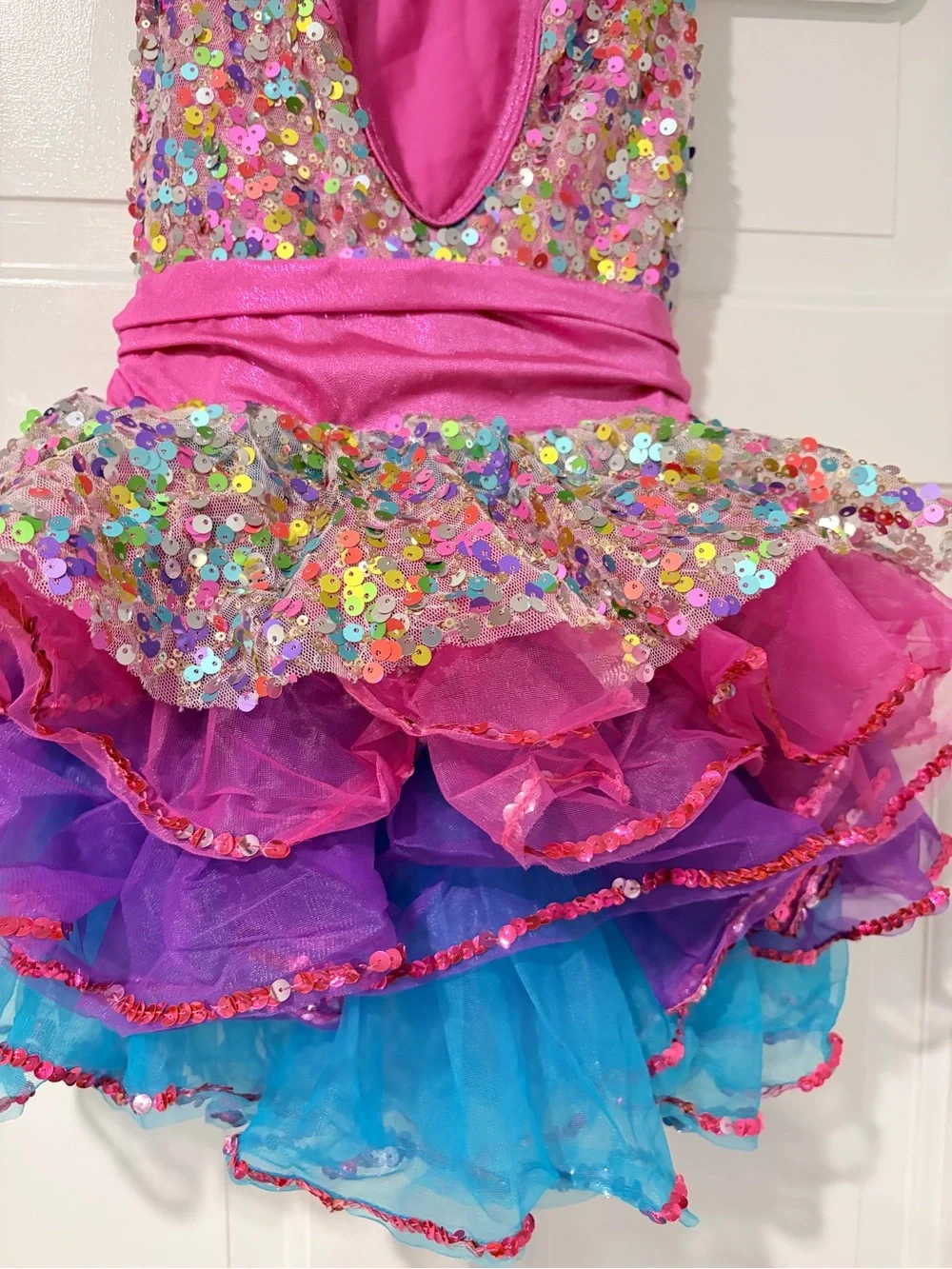 A Wish Come True Rainbow Palace Dance Costume ISC Sequin Tutu Dress